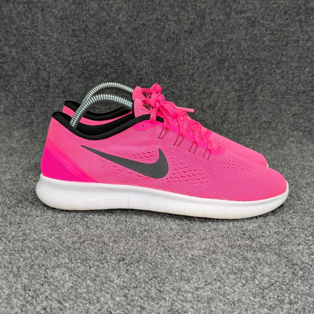 Nike Free RN Running Shoes Women's 8.5 Pink Black Athletic Run Training Sneakers